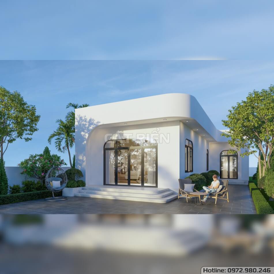 Mẫu Nhà Cấp 4 Đẹp 3 Phòng Ngủ Phong Cách Hiện Đại | CB02345 Mẫu Nhà Cấp 4 Đẹp 3 Phòng Ngủ Phong Cách Hiện Đại