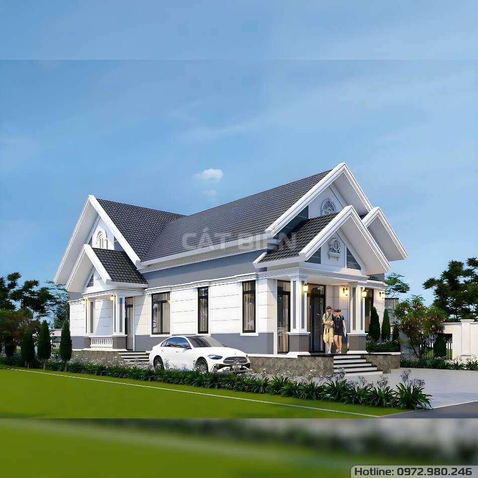 Khám Phá Mẫu Nhà Mái Thái 1 Tầng 3 Phòng Ngủ Hiện Đại | CB07890 Khám Phá Mẫu Nhà Mái Thái 1 Tầng 3 Phòng Ngủ Hiện Đại