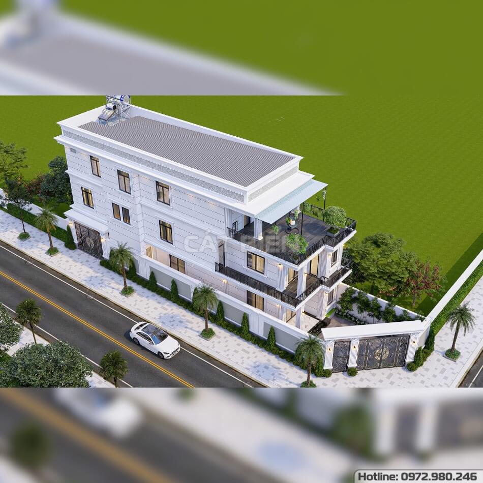 Xây Nhà Trọn Gói Kiên Giang - Xây Dựng Cát Biển Mẫu Nhà Biệt Thự 3 Tầng Hiện Đại Mặt Tiền 7,5m Với Kiến Trúc Độc Đáo