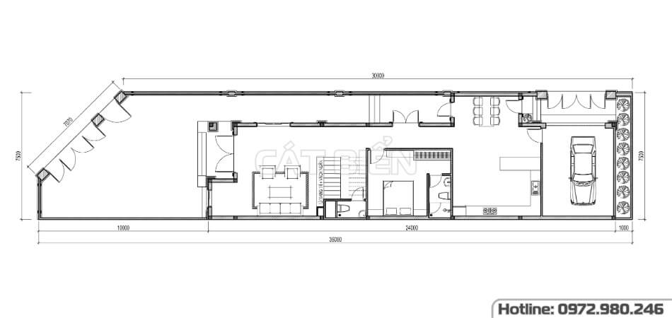 Mẫu Nhà Biệt Thự 3 Tầng Hiện Đại Mặt Tiền 7,5m Với Kiến Trúc Độc Đáo | CB08765 Mẫu Nhà Biệt Thự 3 Tầng Hiện Đại Mặt Tiền 7,5m Với Kiến Trúc Độc Đáo