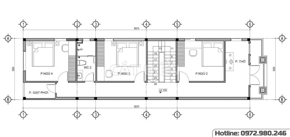 Mẫu Nhà Ống 2 Tầng Với Mặt Tiền Hiện Đại Sang Trọng | CB05012 Mẫu Nhà Ống Đẹp 2 Tầng 4 Phòng Ngủ Với Không Gian Sống Lý Tưởng