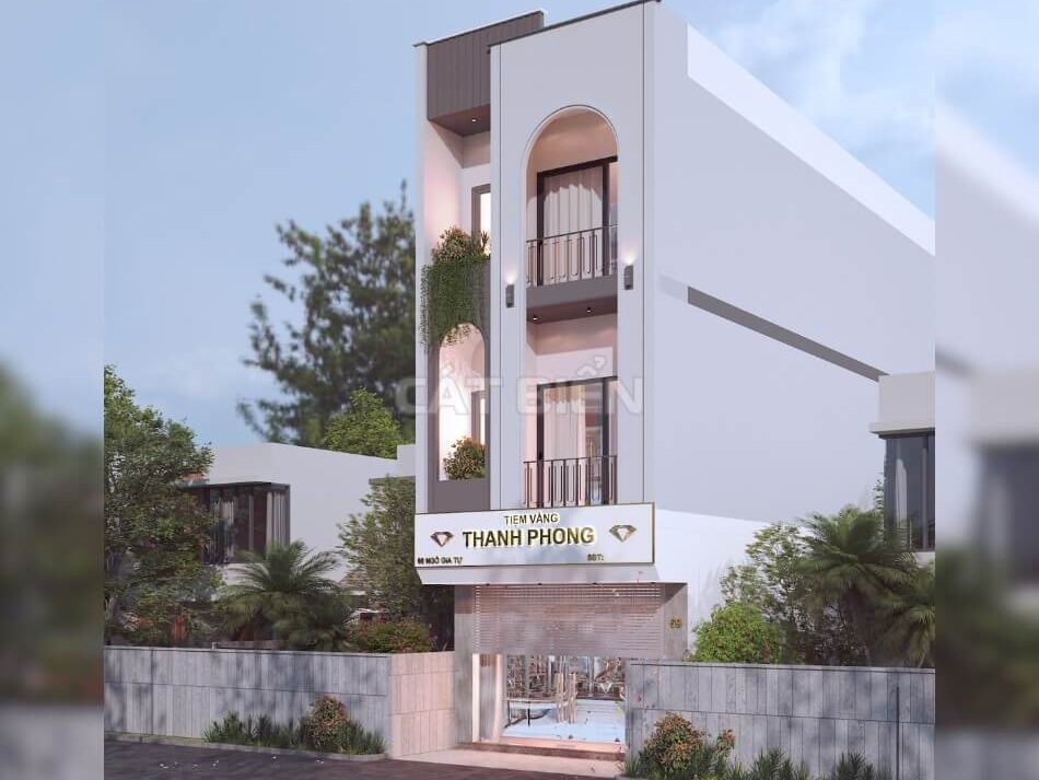Mẫu Nhà Ống Đẹp 3 Tầng 5m Tiệm Vàng: Sự Kết Hợp Hoàn Hảo | CB08901 Mẫu Nhà Ống Đẹp 3 Tầng 5m Tiệm Vàng: Sự Kết Hợp Hoàn Hảo