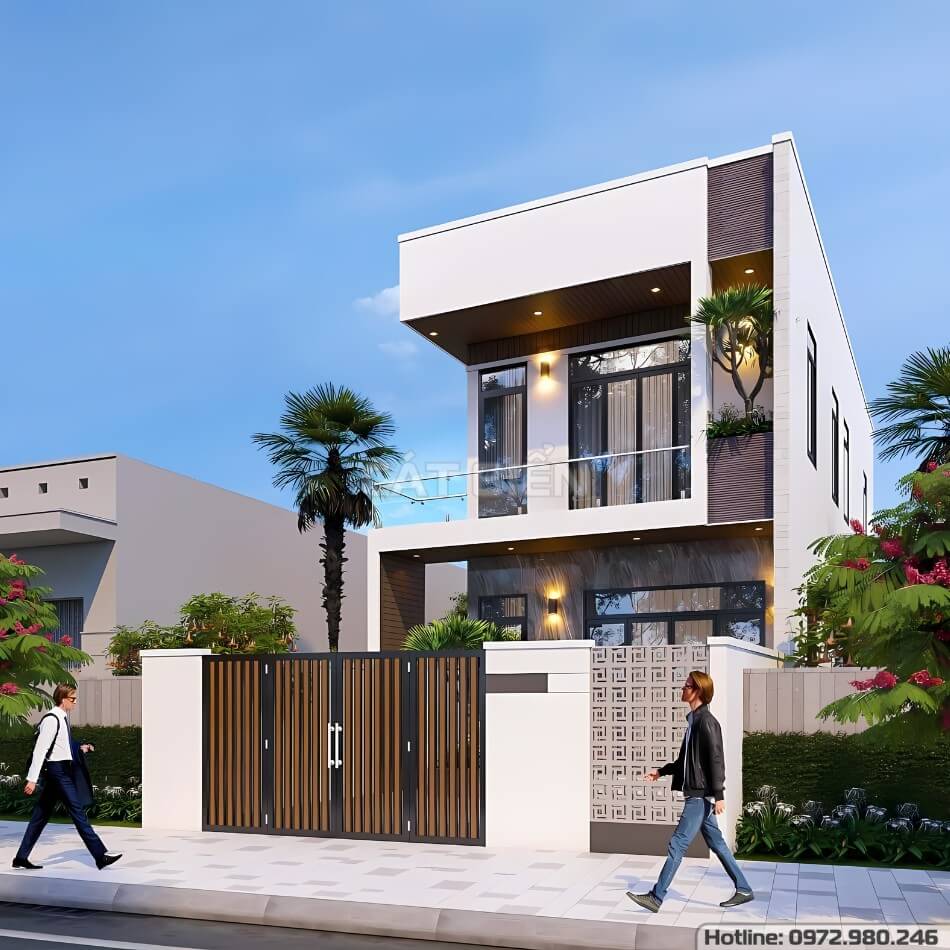 Mẫu Nhà Phố 2 Tầng Đẹp Mặt Tiền 5M Nổi Bật Giữa Phố Thị | CB04761 Mẫu Nhà Phố 2 Tầng Đẹp Mặt Tiền 5M Nổi Bật Giữa Phố Thị