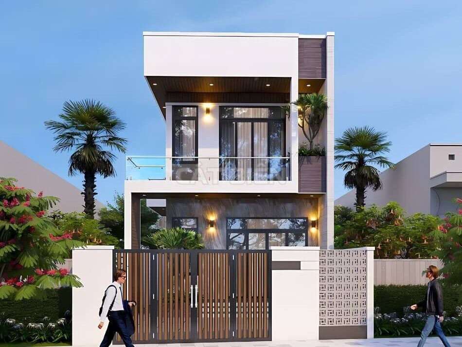 Mẫu Nhà Phố 2 Tầng Đẹp Mặt Tiền 5M Nổi Bật Giữa Phố Thị | CB04761 Mẫu Nhà Phố 2 Tầng Đẹp Mặt Tiền 5M Nổi Bật Giữa Phố Thị