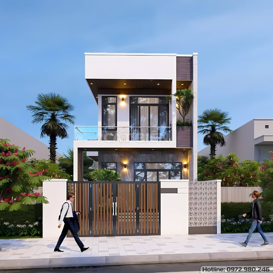 Mẫu Nhà Phố 2 Tầng Đẹp Mặt Tiền 5M Nổi Bật Giữa Phố Thị | CB04761 Mẫu Nhà Phố 2 Tầng Đẹp Mặt Tiền 5M Nổi Bật Giữa Phố Thị