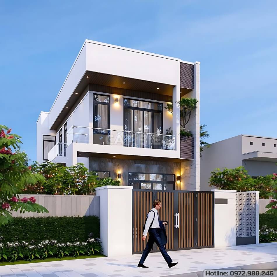 Mẫu Nhà Phố 2 Tầng Đẹp Mặt Tiền 5M Nổi Bật Giữa Phố Thị | CB04761 Mẫu Nhà Phố 2 Tầng Đẹp Mặt Tiền 5M Nổi Bật Giữa Phố Thị