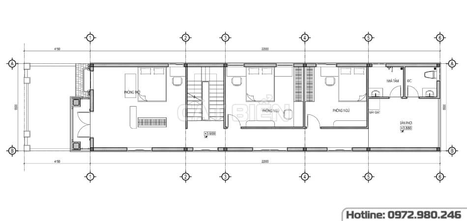 Mẫu Nhà Ống 2 Tầng Đẹp 3 Phòng Ngủ Phù Hợp Mọi Gia Đình