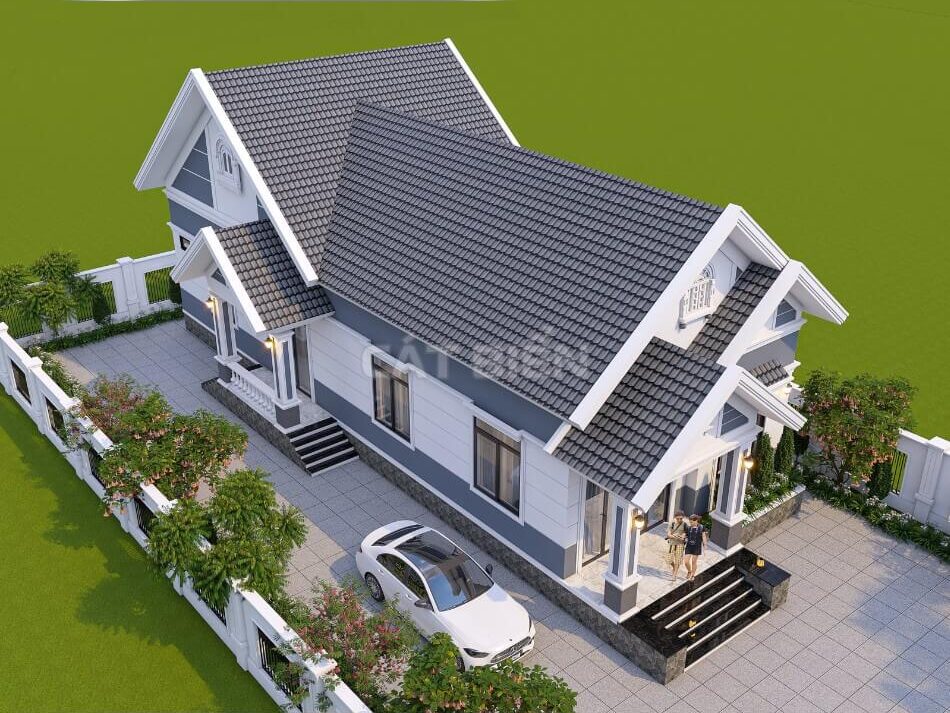 Mẫu Nhà Mái Thái 1 Tầng 4 Phòng Ngủ Hoàn Hảo Cho Gia Đình Đông Người | CB08930 Mẫu Nhà Mái Thái 1 Tầng 4 Phòng Ngủ Hoàn Hảo Cho Gia Đình Đông Người | CB08930