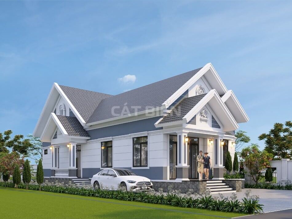 Mẫu Nhà Mái Thái 1 Tầng 4 Phòng Ngủ Hoàn Hảo Cho Gia Đình Đông Người | CB08930 Mẫu Nhà Mái Thái 1 Tầng 4 Phòng Ngủ Hoàn Hảo Cho Gia Đình Đông Người | CB08930