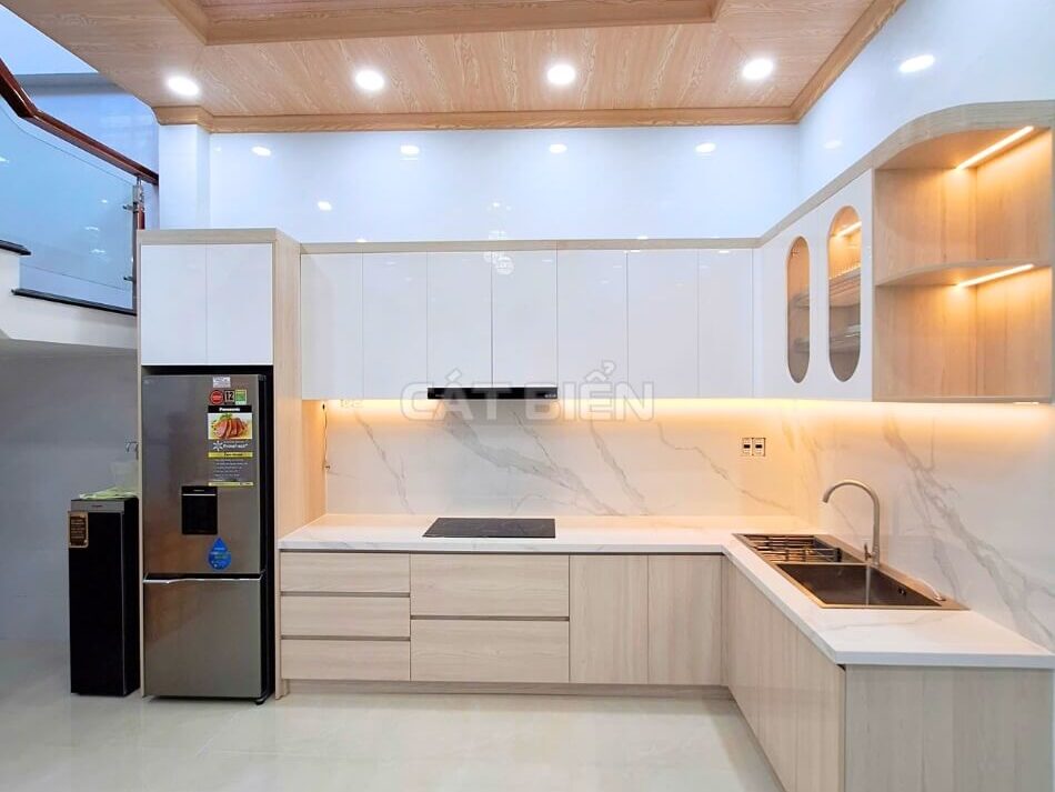 Chiêm Ngưỡng Mẫu Tủ Bếp Gỗ Công Nghiệp MDF Đẹp Tinh Tế Của Cô Yến Chiêm Ngưỡng Mẫu Tủ Bếp Gỗ Công Nghiệp MDF Đẹp Tinh Tế Của Cô Yến