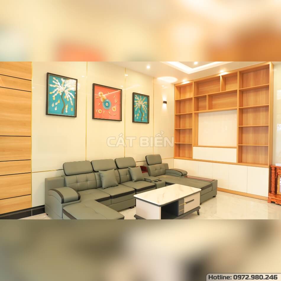 Bộ Nội Thất Phòng Khách Hiện Đại Từ Gỗ MDF An Cường Tại Minh Lương Bộ Nội Thất Phòng Khách Hiện Đại Từ Gỗ MDF An Cường Tại Minh Lương