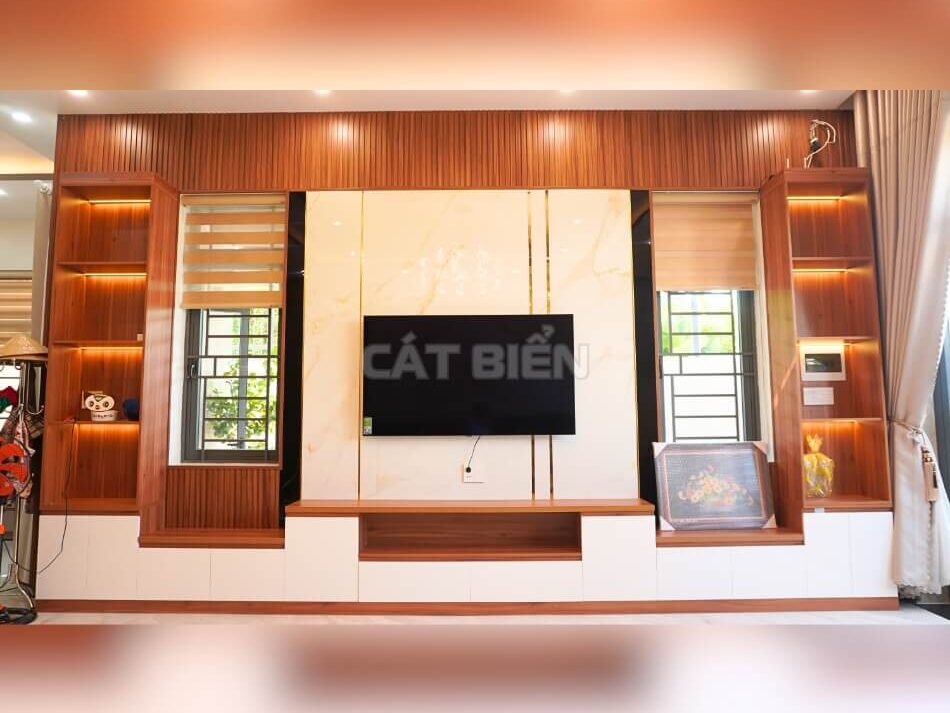 Tối Ưu Không Gian Với Bộ Nội Thất Phòng Khách Gỗ Công Nghiệp Tinh Tế