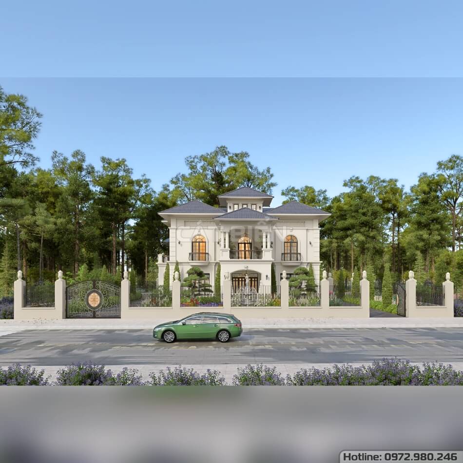 Mẫu Nhà Villa Hiện Đại 2 Tầng Với Thiết Kế Sân Vườn Đẳng Cấp | CB04345
