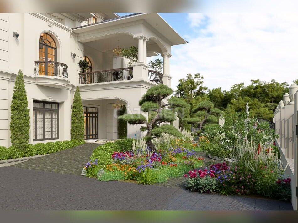 Mẫu Nhà Villa Hiện Đại 2 Tầng Với Thiết Kế Sân Vườn Đẳng Cấp | CB04345