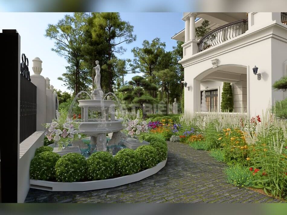 Mẫu Nhà Villa Hiện Đại 2 Tầng Với Thiết Kế Sân Vườn Đẳng Cấp | CB04345