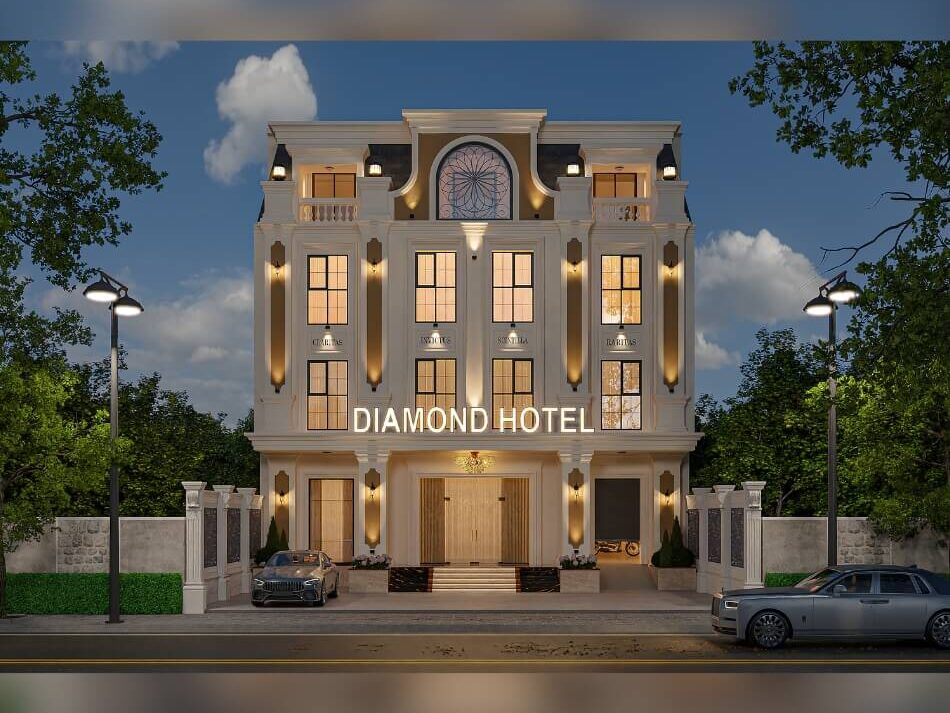 Thiết Kế Khách Sạn Diamond 4 Tầng 15x24m Kiệt Tác Tân Cổ Điển Sang Trọng | CB09124 Thiết Kế Khách Sạn Diamond 4 Tầng 15x24m, Kiệt Tác Tân Cổ Điển Sang Trọng Và Đẳng Cấp | CB09124