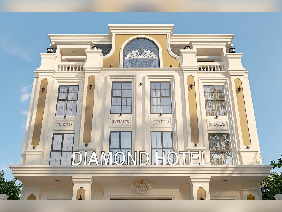 Thiết Kế Khách Sạn Diamond 4 Tầng 15x24m Kiệt Tác Tân Cổ Điển Sang Trọng | CB09124 Thiết Kế Khách Sạn Diamond 4 Tầng 15x24m, Kiệt Tác Tân Cổ Điển Sang Trọng Và Đẳng Cấp | CB09124